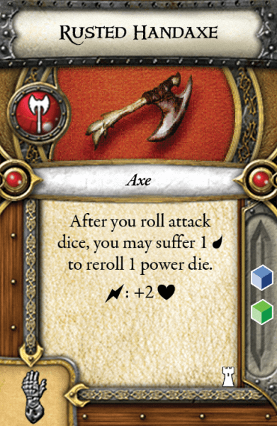 rusted handaxe