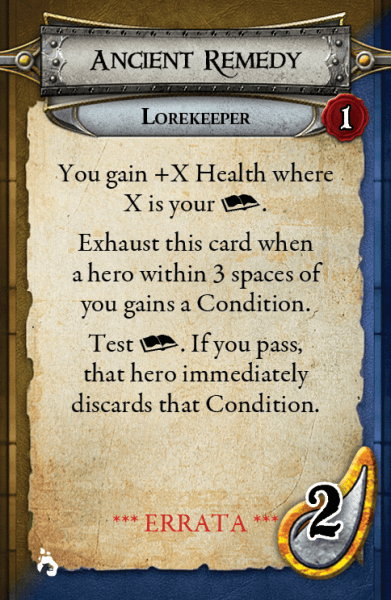 ancient remedy errata