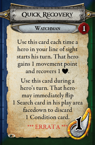 quick recovery errata